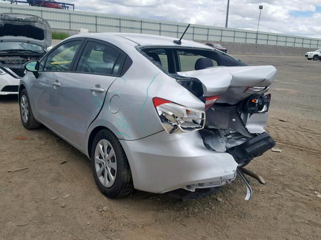 KNADM4A32G6670238 - 2016 KIA RIO LX SILVER photo 3