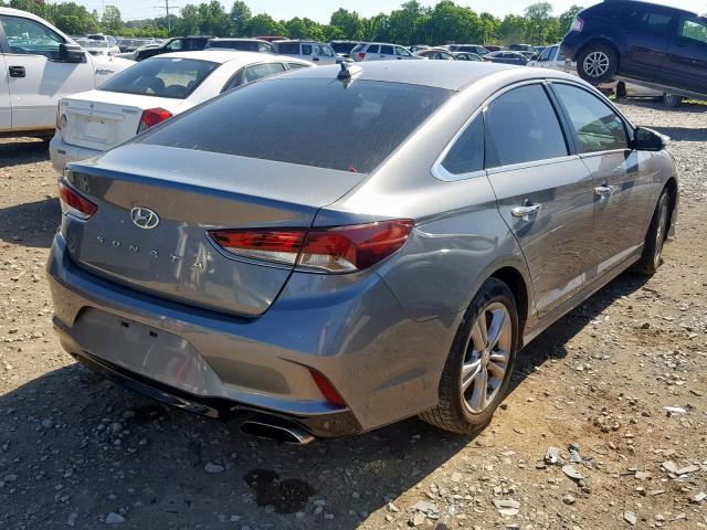 5NPE34AF2JH628993 - 2018 HYUNDAI SONATA SPO GRAY photo 4