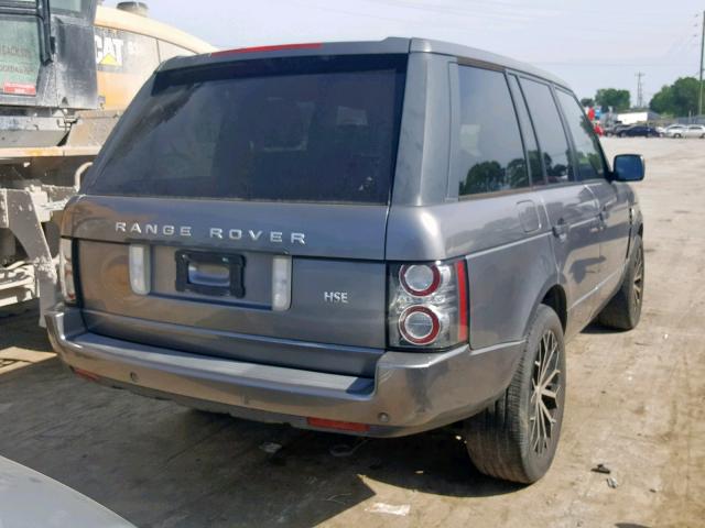 SALME1D48BA331761 - 2011 LAND ROVER RANGE ROVE GRAY photo 4