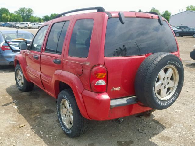 1J8GL58K42W251637 - 2002 JEEP LIBERTY LI RED photo 3