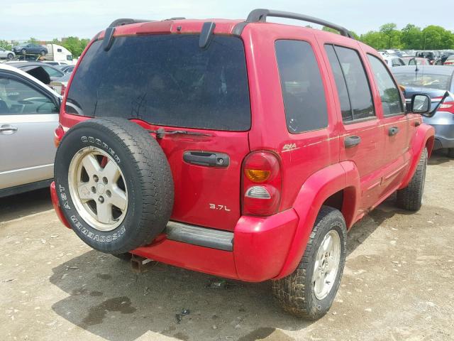 1J8GL58K42W251637 - 2002 JEEP LIBERTY LI RED photo 4