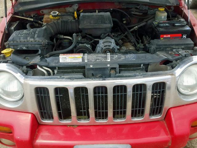 1J8GL58K42W251637 - 2002 JEEP LIBERTY LI RED photo 7