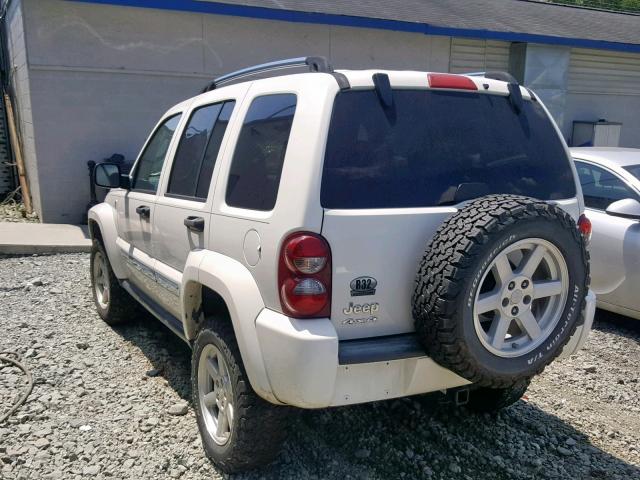 1J8GL58K05W513528 - 2005 JEEP LIBERTY LI WHITE photo 3