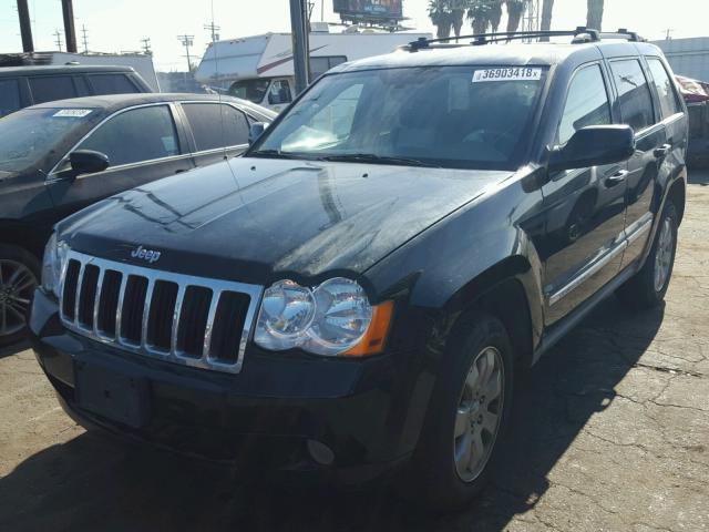 1J8HS58N58C132359 - 2008 JEEP GRAND CHER BLACK photo 2