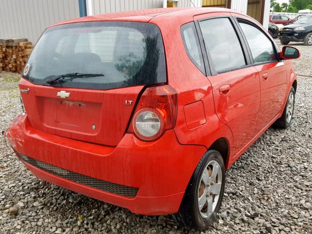 KL1TD6DEXBB133342 - 2011 CHEVROLET AVEO LS RED photo 4