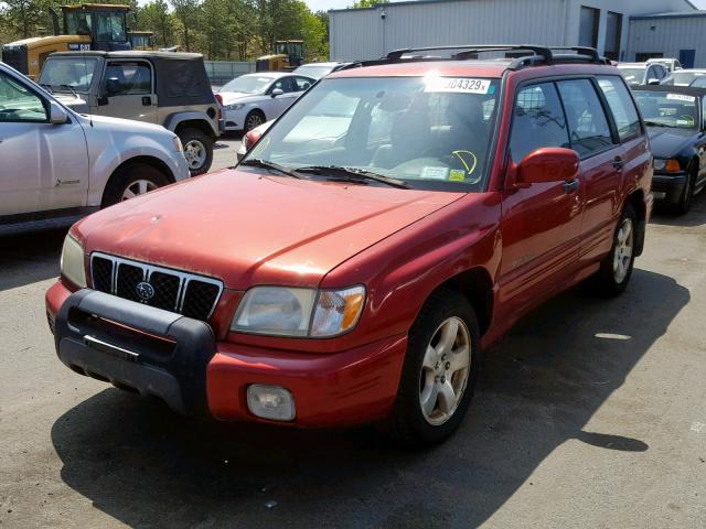 JF1SF65632H754995 - 2002 SUBARU FORESTER S RED photo 2