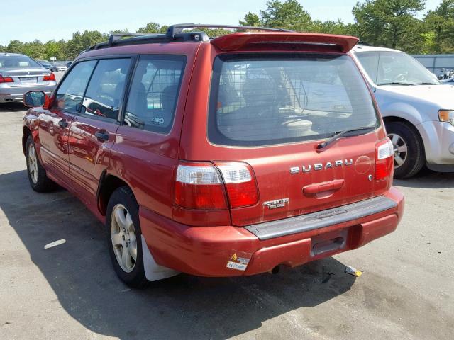 JF1SF65632H754995 - 2002 SUBARU FORESTER S RED photo 3