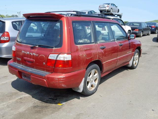 JF1SF65632H754995 - 2002 SUBARU FORESTER S RED photo 4