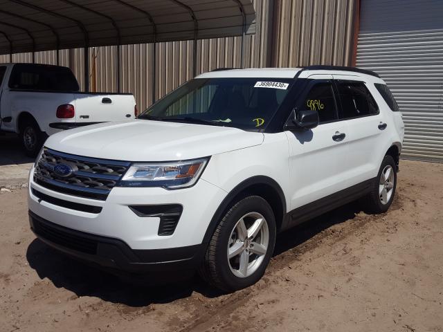 1FM5K8B89KGA92622 - 2019 FORD EXPLORER WHITE photo 2