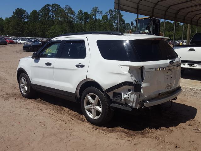 1FM5K8B89KGA92622 - 2019 FORD EXPLORER WHITE photo 3