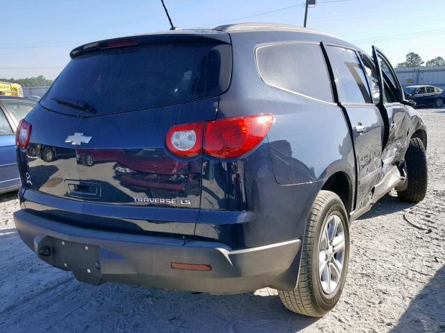 1GNKRFED7BJ158918 - 2011 CHEVROLET TRAVERSE L BLUE photo 4