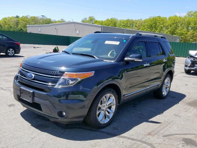 1FM5K8F8XEGC61710 - 2014 FORD EXPLORER L BLACK photo 2