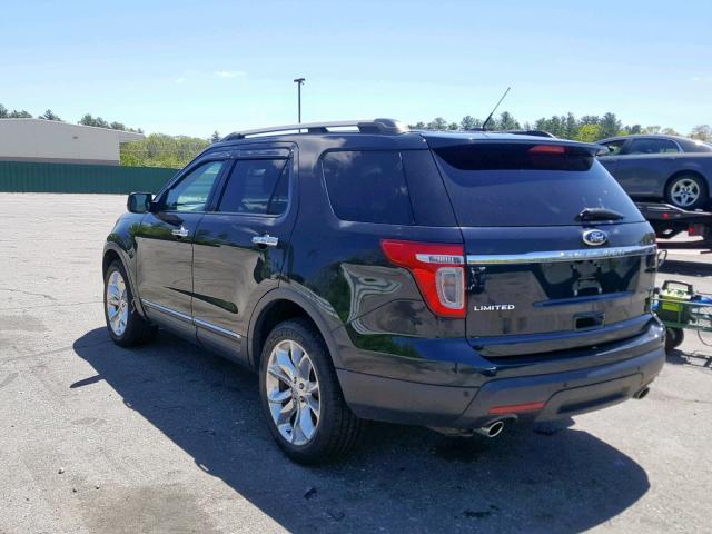 1FM5K8F8XEGC61710 - 2014 FORD EXPLORER L BLACK photo 3