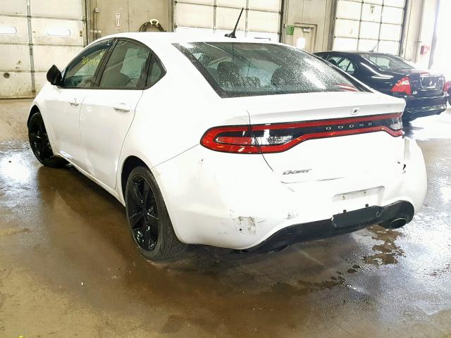 1C3CDFBB4FD299128 - 2015 DODGE DART SXT WHITE photo 3