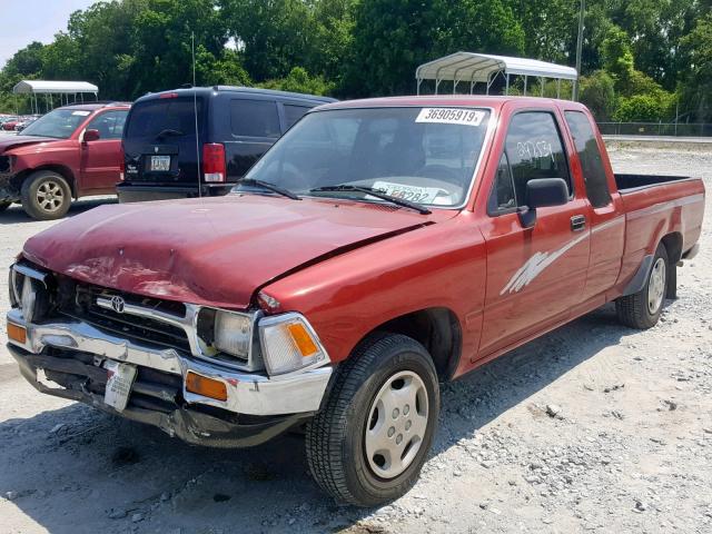 JT4RN93P4P5078672 - 1993 TOYOTA PICKUP 1/2 RED photo 2