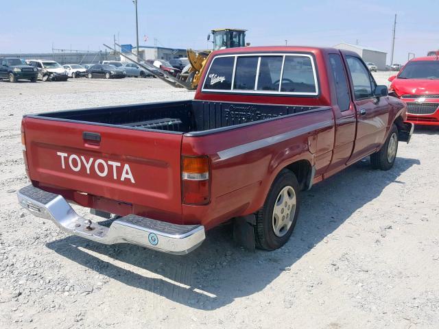 JT4RN93P4P5078672 - 1993 TOYOTA PICKUP 1/2 RED photo 4