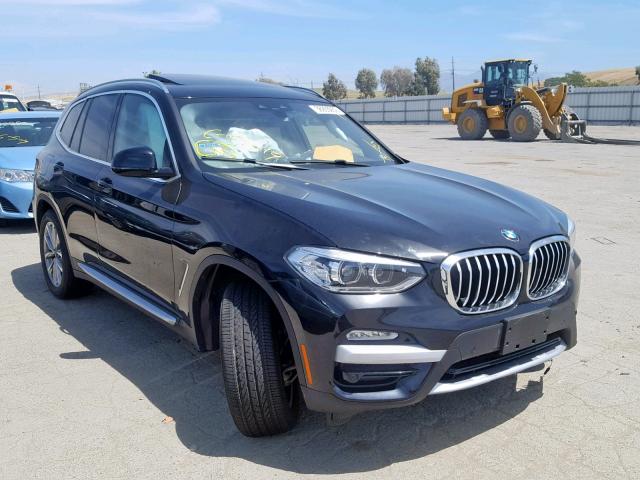 5UXTR9C59KLE20292 - 2019 BMW X3 XDRIVE3 BLACK photo 1