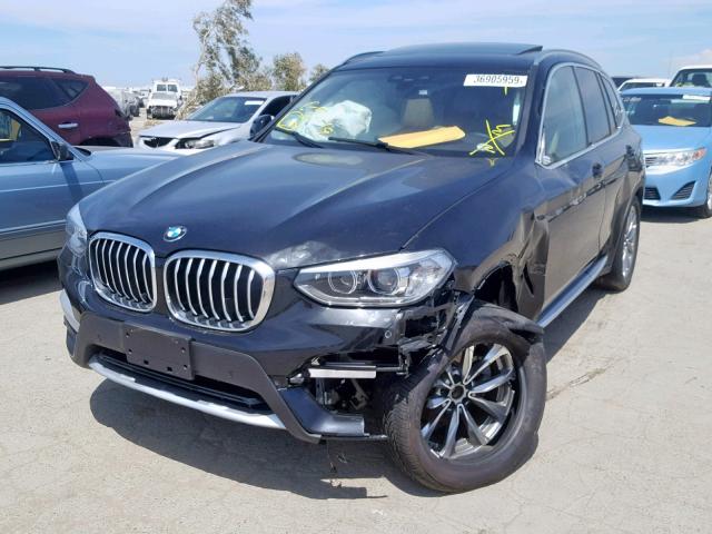 5UXTR9C59KLE20292 - 2019 BMW X3 XDRIVE3 BLACK photo 2