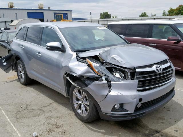 5TDZKRFH9GS156547 - 2016 TOYOTA HIGHLANDER SILVER photo 1