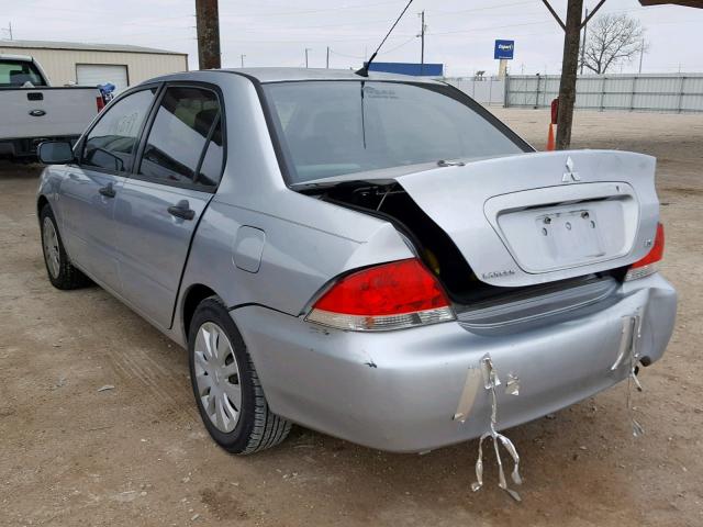 JA3AJ26E96U009781 - 2006 MITSUBISHI LANCER ES SILVER photo 3