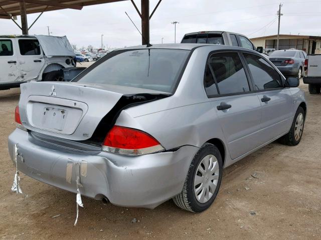 JA3AJ26E96U009781 - 2006 MITSUBISHI LANCER ES SILVER photo 4