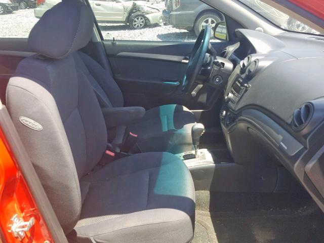 KL1TD56658B001419 - 2008 CHEVROLET AVEO BASE Qırmızı foto 5