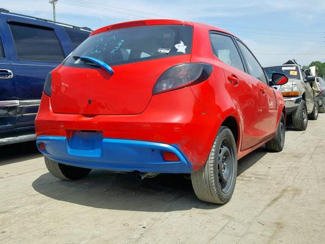 JM1DE1KYXE0180946 - 2014 MAZDA MAZDA2 SPO RED photo 4