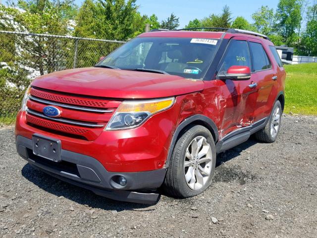 1FMHK8F89BGA09844 - 2011 FORD EXPLORER L MAROON photo 2