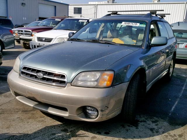 4S3BH686717608149 - 2001 SUBARU LEGACY OUT GREEN photo 2