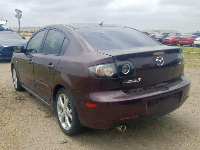 JM1BK323571637269 - 2007 MAZDA 3 S PURPLE photo 3