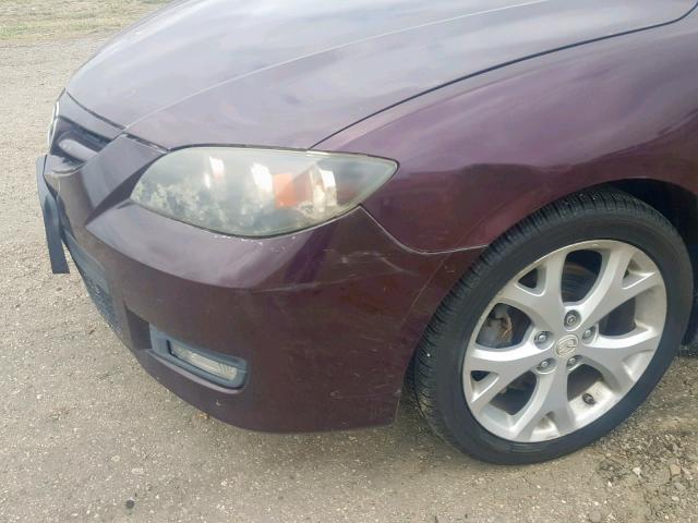 JM1BK323571637269 - 2007 MAZDA 3 S PURPLE photo 9