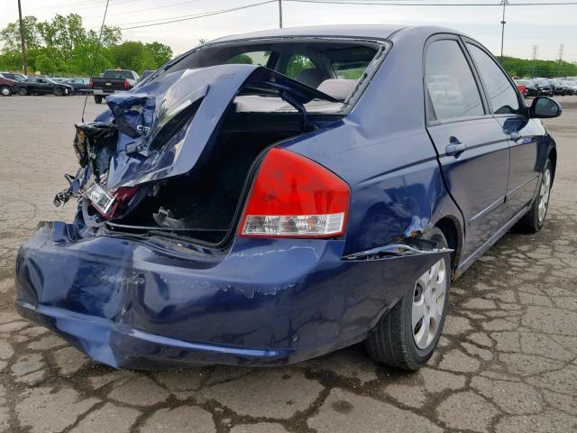 KNAFE121385495300 - 2008 KIA SPECTRA EX BLUE photo 4