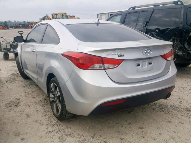 KMHDH6AE8DU015945 - 2013 HYUNDAI ELANTRA CO SILVER photo 3