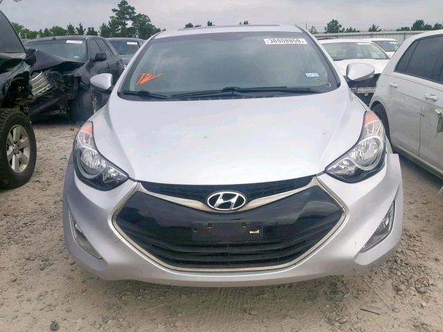 KMHDH6AE8DU015945 - 2013 HYUNDAI ELANTRA CO SILVER photo 9