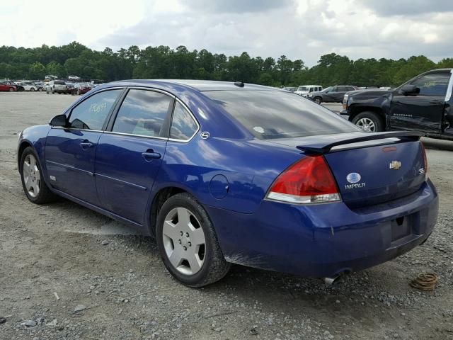 2G1WD58C369288341 - 2006 CHEVROLET IMPALA SUP BLUE photo 3