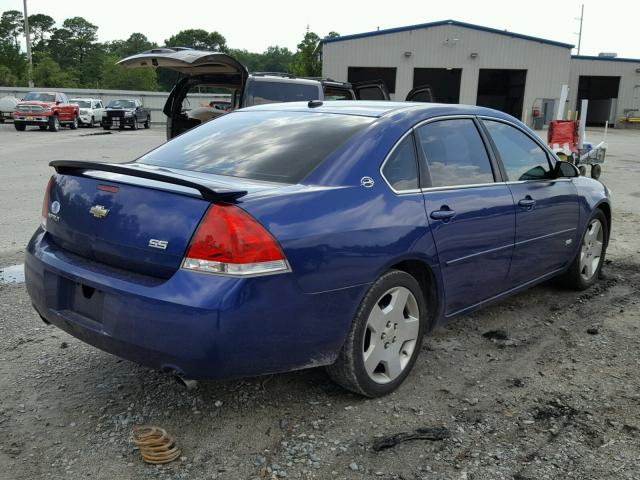 2G1WD58C369288341 - 2006 CHEVROLET IMPALA SUP BLUE photo 4