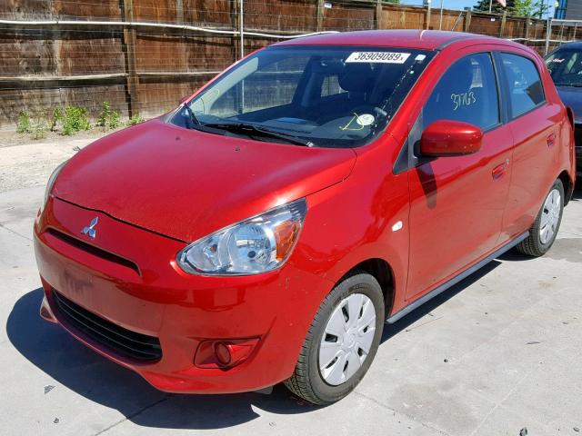 ML32A3HJ4FH000729 - 2015 MITSUBISHI MIRAGE DE RED photo 2