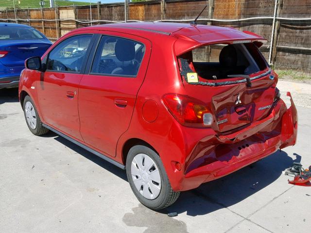 ML32A3HJ4FH000729 - 2015 MITSUBISHI MIRAGE DE RED photo 3