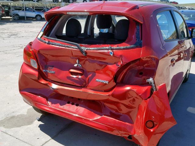 ML32A3HJ4FH000729 - 2015 MITSUBISHI MIRAGE DE RED photo 9