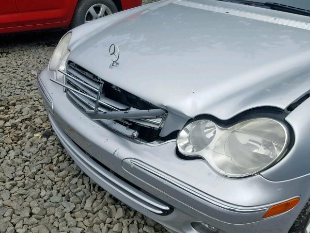 WDBRF92H16F810660 - 2006 MERCEDES-BENZ C 280 4MAT SILVER photo 9