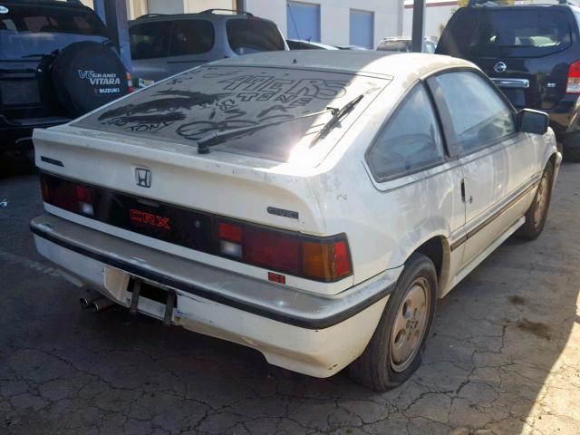 JHMAF5331GS019109 - 1986 HONDA CIVIC 1500 WHITE photo 4