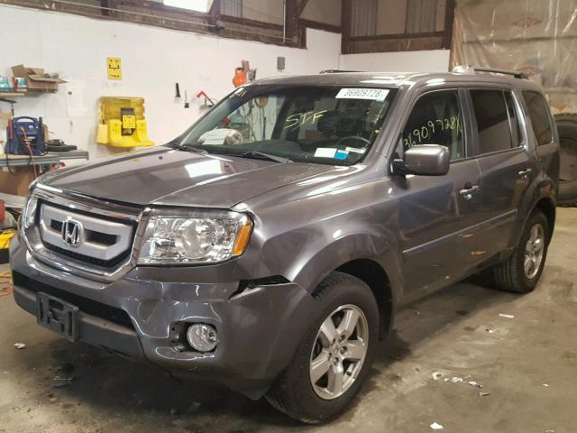 5FNYF4H73BB021858 - 2011 HONDA PILOT EXLN GRAY photo 2