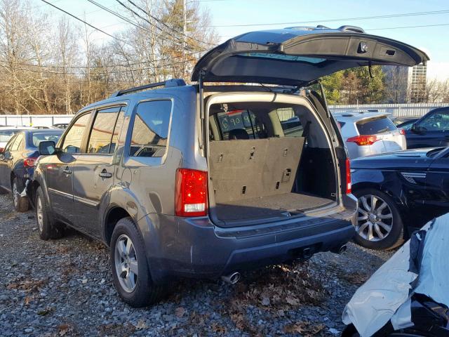 5FNYF4H73BB021858 - 2011 HONDA PILOT EXLN GRAY photo 3