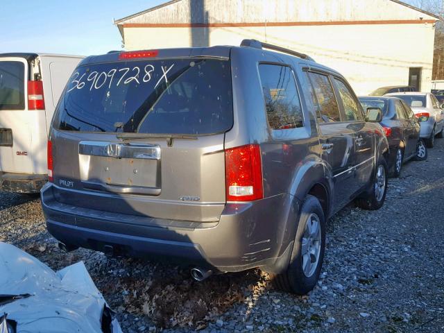 5FNYF4H73BB021858 - 2011 HONDA PILOT EXLN GRAY photo 4