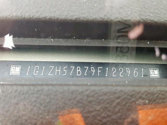 1G1ZH57B79F122961 - 2009 CHEVROLET MALIBU 1LT TAN photo 10