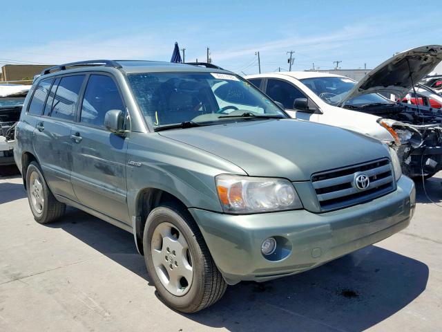 JTEDP21A750088886 - 2005 TOYOTA HIGHLANDER GREEN photo 1