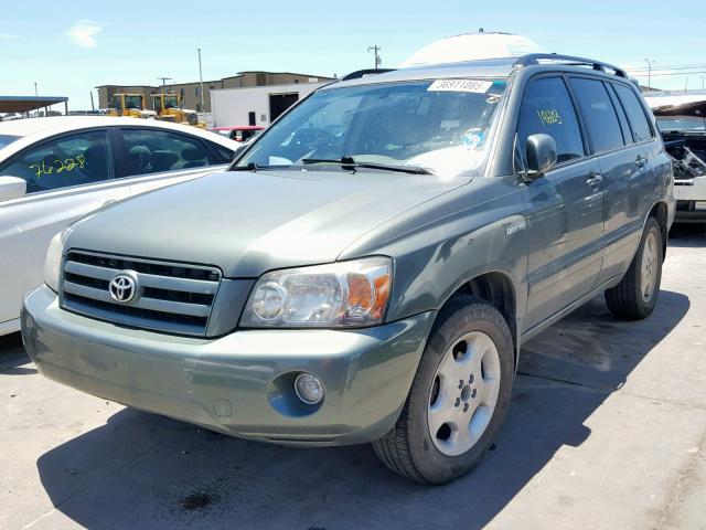 JTEDP21A750088886 - 2005 TOYOTA HIGHLANDER GREEN photo 2