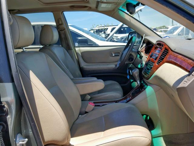 JTEDP21A750088886 - 2005 TOYOTA HIGHLANDER GREEN photo 5