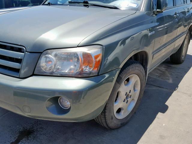 JTEDP21A750088886 - 2005 TOYOTA HIGHLANDER GREEN photo 9