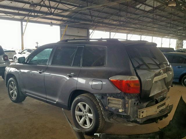 JTEES41A282054443 - 2008 TOYOTA HIGHLANDER GRAY photo 3